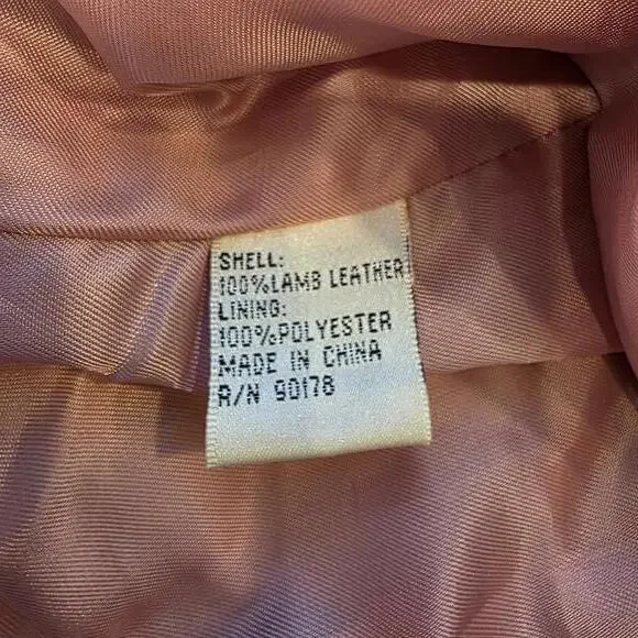 Yvonne & Marie Petite Pink Lambs Leather Jacket Size PP - Picture 6 of 8